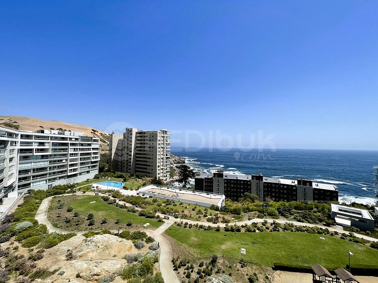 Cómodo depto. para relajarse con vista al mar