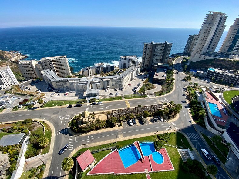 Increíble depto con vista al mar y dunas Concón.