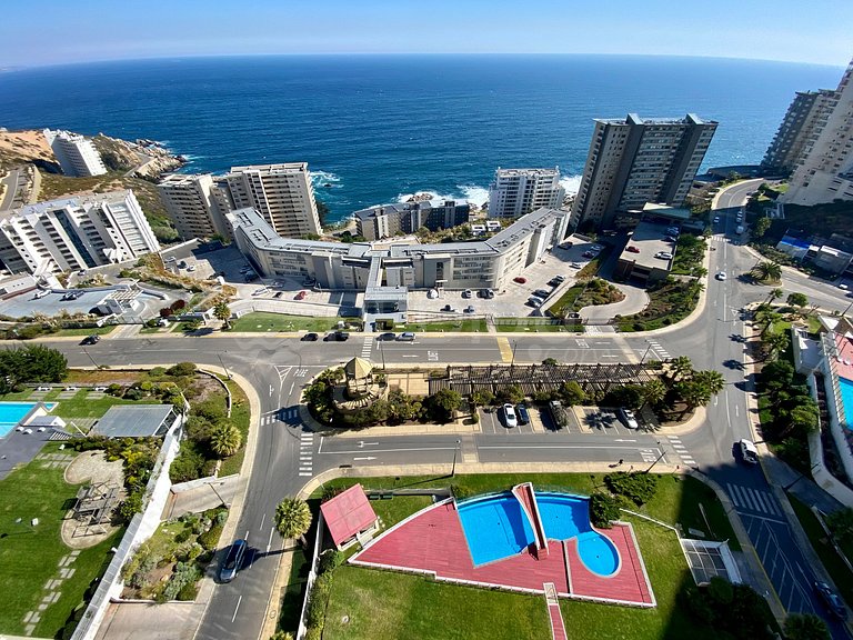 Increíble depto con vista al mar y dunas Concón.