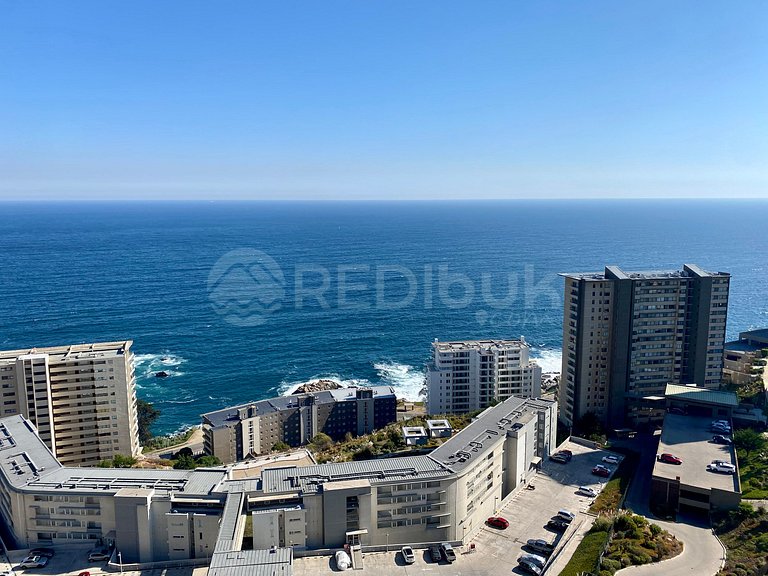 Increíble depto con vista al mar y dunas Concón.